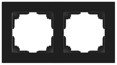 Рамка 2-м СП Accent 6-502-05 антрацит Intro Б0063760