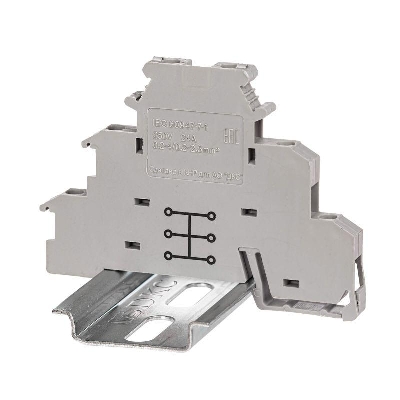 Клемма трехуровневая винтовой зажим 6 точек подключения 2.5кв.мм сер. DKC DKIDR-1.5-PV