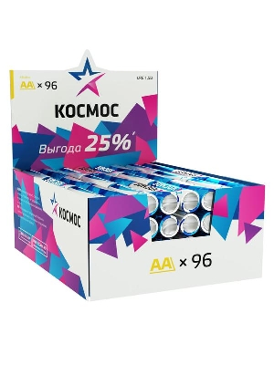 Элемент питания алкалиновый AA/LR6 (уп.96шт) КОСМОС KOCLR6_96BOX