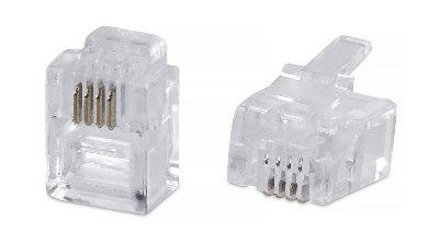 Коннектор телефонный неэкранир. RJ-11/RJ-12 6P4C Cabeus 7012c