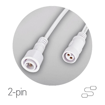 Кабель соединительный для линейного светильника Cable-DCWP-2pin (PP2)-M15-MF-1m 1м Эра Б0064712