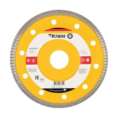 Диск отрезной алмазный ультратонкий 125х22.2мм Kranz KR-90-0141