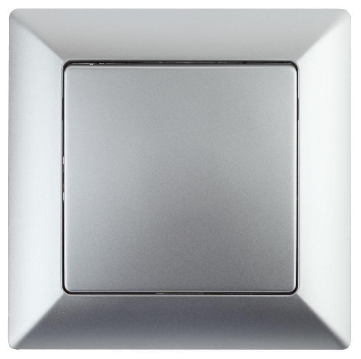 Выключатель 1-кл. СП Solo 4-101-03 10А 250В IP20 алюм. Intro Б0053544