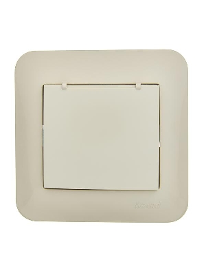 Розетка 1-м СП ASTI 16А IP20 с заземл. с крышкой термопласт в сборе крем. LEZARD 7081-0303-123В