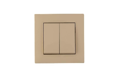 Выключатель 2-клав. Karea RIZZ крем Makel 88010003