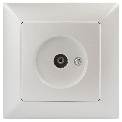 Розетка телевизионная одиночная TV СП Solo 4-301-06 IP20 перламутр Intro Б0053992