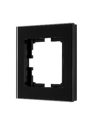 Рамка 1-местн. гориз. VESNA стекло черн. LEZARD 742-5880-146