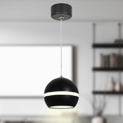 Светильник подвесной (подвес) PL21 BK GX53 потолочн. шар черн. Эра Б0058503