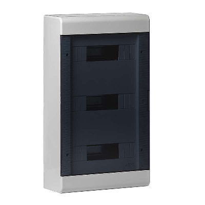 Щиток ОП Тусо 36мод. с прозр. двер. 520х303х117.5мм сер. Рувинил 68036СП