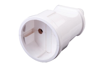 Розетка кабельная ABS-пластик прямая б/з 10А 250В IP20 REV бел. Duwi 30456 2