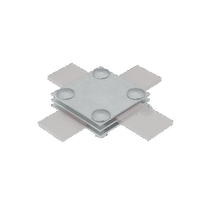 Соединитель крестообразный 3XS-B40 для полосы до 40мм с 3 пластинами сталь КМ MA0046