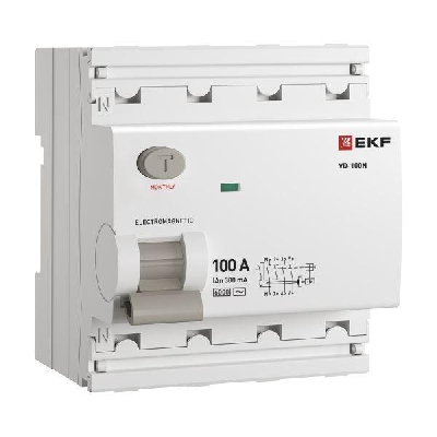 Выключатель дифференциального тока 4п 100А 300мА тип AC 6кА ВД-100N электромех. PROxima EKF E1046M100300