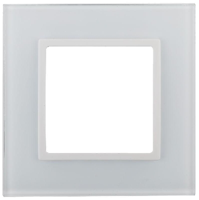 Рамка 1-м 14-5101-01 стекло Elegance бел.+бел. Эра Б0059166
