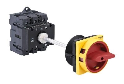 Выключатель-разъединитель 3п 100А IP20 с красн. выносн. рукоят. на дин-рейке/плате с замком SE MSD100340R