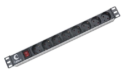 Блок евророзеток для 19дюйм шкафов 10А PDU-8P 8 розеток CABEUS 2402c