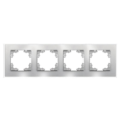 Рамка 4-м Афина стеклянная серебр. UNIVersal 2269