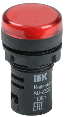 Лампа светосигнальная AD22DS d22мм 24В AC/DC красн. IEK BLS10-ADDS-024-K04