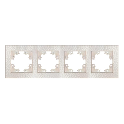 Рамка 4-м Афина фактурная универс. жемчуж. Universal A10046-Obr