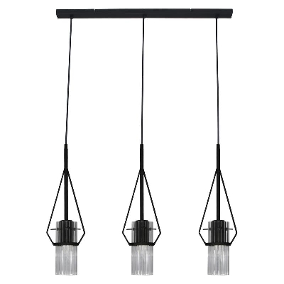 Светильник "Вираж" 231 (плафон 0016) НСБ 01-3х60-175 Е27 [ИМ] подвесной черн. Элетех 1005405278