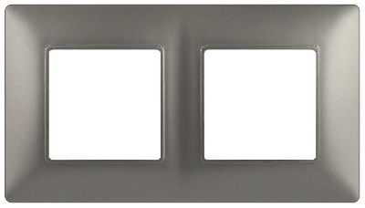 Рамка 2-м Elegance 14-5002-16 для розеток и выключателей титан Эра Б0065815