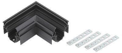 Коннектор угловой TRM-PC20-CC-B для встраив. в натяжной потолок магнитн. шинопровода TRM-PC20 NOVA 48В черн. Эра Б0054793
