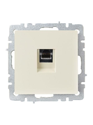 Розетка компьютерная СП RJ45 кат.6 BRITE РК11-БрКр механизм беж. IEK BR-K10-2-K10