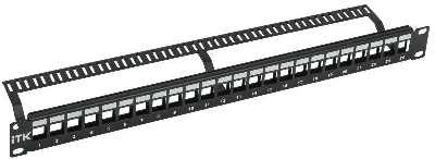 Патч-панель модульная 1U UTP. 24 порта ITK PP24-1UMU