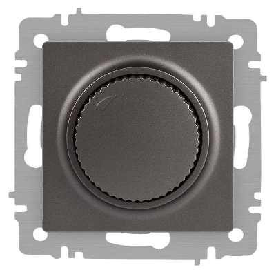 Светорегулятор поворотный СП Accent 6-401-07 600Вт 230В IP20 графит Intro Б0063682