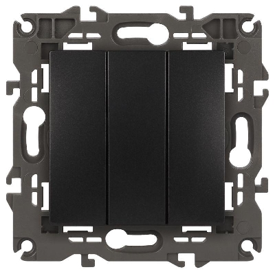 Выключатель 3-кл. СП Elegance 14-1107-05 10А IP20 250В 10AX механизм антрацит Эра Б0034254