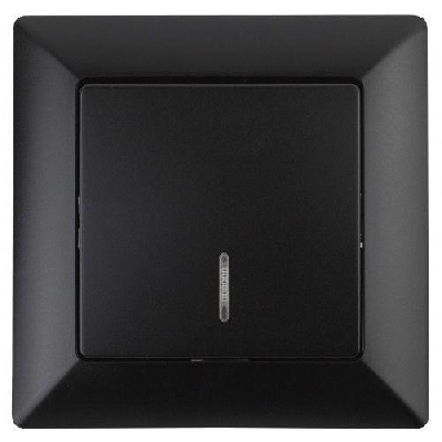 Выключатель 1-кл. СП Solo 4-102-05 10А 250В IP20 с подсветкой антрацит Intro Б0053566