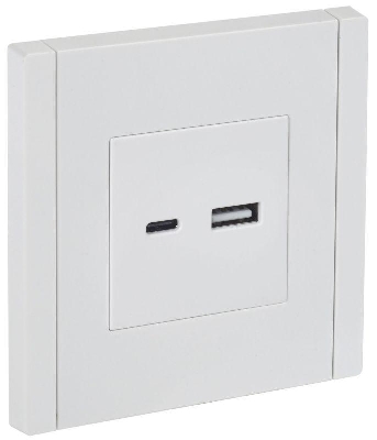 Розетка USB A+C 3.1А FORTE&PIANO FP250 бел. IEK FP-U22-D31-K01