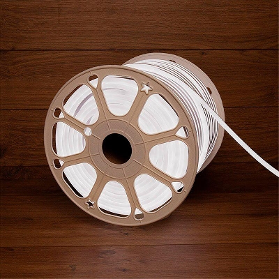 Шнур светодиодный гибкий неон SMD 8х16мм 120LED/м односторон. 24В бел. (уп.50м) Neon-Night 131-125