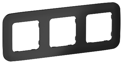 Рамка 3-м СП FLITE РУ-3-А-ФлЧ черн. IEK FI-M32-31-20-K02