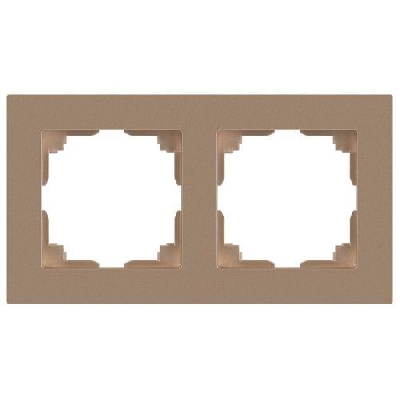 Рамка 2-м СП Accent 6-502-04 шампань Intro Б0063758