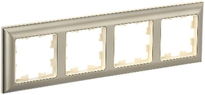 Рамка 4-м BRITE РУ-4-Бр беж./шампань IEK BR-M42-12-3-K10