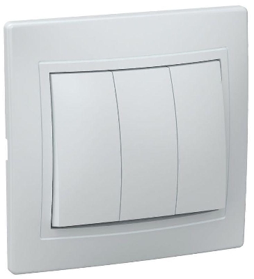 Выключатель 3-кл. СП Кварта 10А IP20 ВС10-3-0-ККм крем. GENERICA EVK30-K33-10-DM