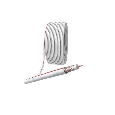 Кабель коаксиальный SAT 50м 75Ом Cu/оплетка Cu 75% PVC бел. (уп.50м) Эра Б0044620