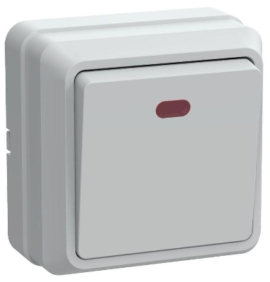 Выключатель 1-кл. ОП Октава 10А IP20 ВС20-1-1-ОБ с индикацией бел. GENERICA EVO11-K01-10-DC