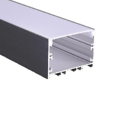 Профиль накладной PAL 5035-BLACK (комплект 2м 2глухих заглушки рассеиватель матов. 4клипсы крепежных) 2м анод. Pro JazzWay 5058972