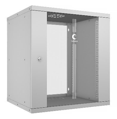 Шкаф телекоммуникационный настенный разборный LIGHT WSC-05D-12U55/45 19дюйм 12U дверь стекло сер. Cabeus 10179c