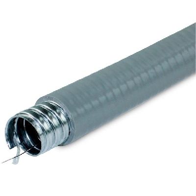 Металлорукав в ПВХ изоляции МПГ НГ толстостенный 32 с протяжкой сер. (уп.20м) ГОФРОМАТИК zeta42854