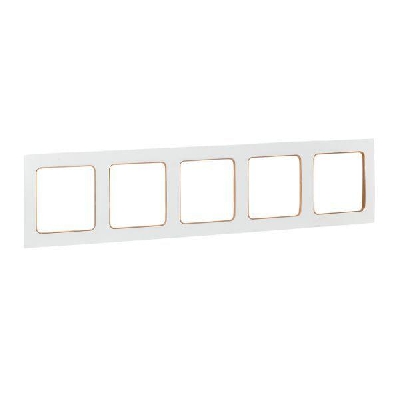 Рамка 5-м Стокгольм бел. с линией цвета шампань EKF EAM-G-306-20