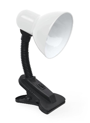 Светильник настольный СНП 21Б 40Вт E27 230В под лампу на прищепке с подвесом бел. IN HOME 4690612046815
