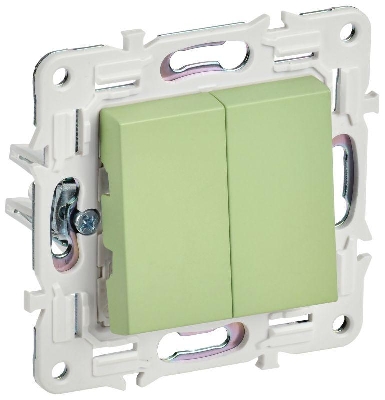 Выключатель перекрестный 2-кл. SKANDY 10А SK-V06G мятный IEK SK-V23-0-10-K06