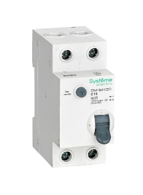 Выключатель автоматический дифференциального тока City9 Set (АВДТ) 1P+N C 16А 6кА 10мА Тип-A 230В SE C9D61616
