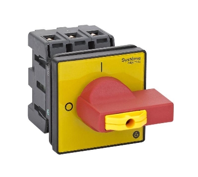 Выключатель-разъединитель 3п 40А IP20 с красн. рукоят. на дверцу 4 винта 1 замок SE MSD40360R