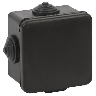 Коробка распаячная ОП 65х65х50мм с гермовводами 4 входа IP54 черн. KOR-65-65-50-4g-B Эра Б0061797