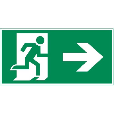 Знак "ФИГУРА / СТРЕЛКА ВПРАВО" 240х120мм для аварийно-эвакуационного светильника IP65 VARTON V5-EM03-60.003.114