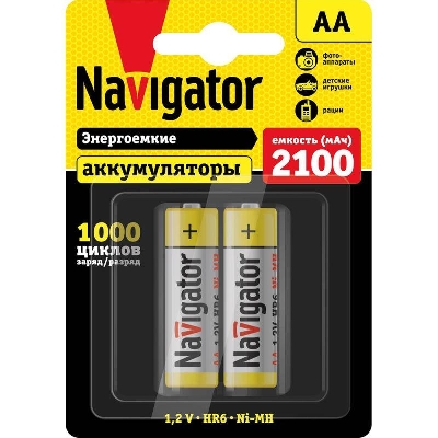 Аккумулятор AA/HR6 94 463 NHR-2100-HR6-BP2 (блист.2шт) Navigator 94463