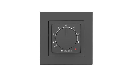 Терморегулятор Twist с датчиком пола 16А черн. Ридан 21RT0102R